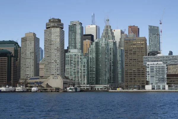 Toronto, Kanada - 28 Ocak 2016: Toronto manzarası göl