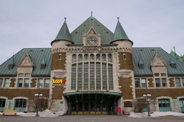 Quebec, Kanada - 03 Şubat 2016: Gare du Palais görünüm Queb
