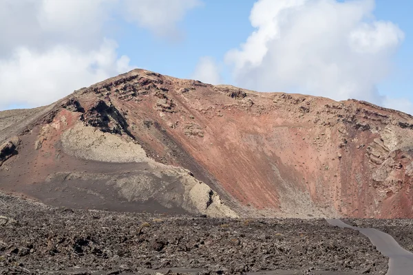 Vulcão colpased em Ilhas Canárias lanzarote — Fotografia de Stock