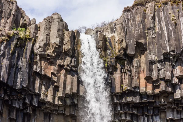 Cachoeira svartifoss dentro do parque nacional skaftafell — Fotografia de Stock