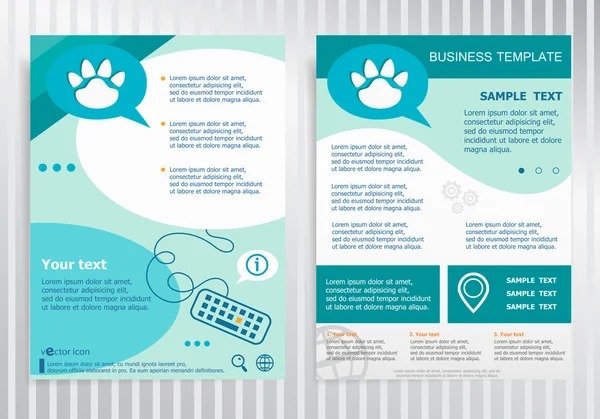 Vektör broşür ve ilan tasarım düzeni şablonu pençe sembolü