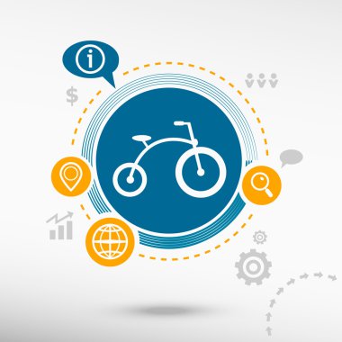 Bisiklet simgesi. Yaratıcı tasarım öğeleri