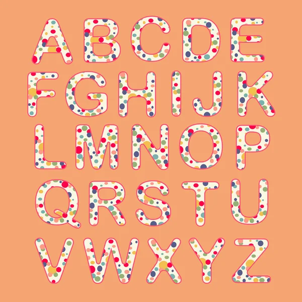 Alphabet Set von bunten Kreis — Stockvektor