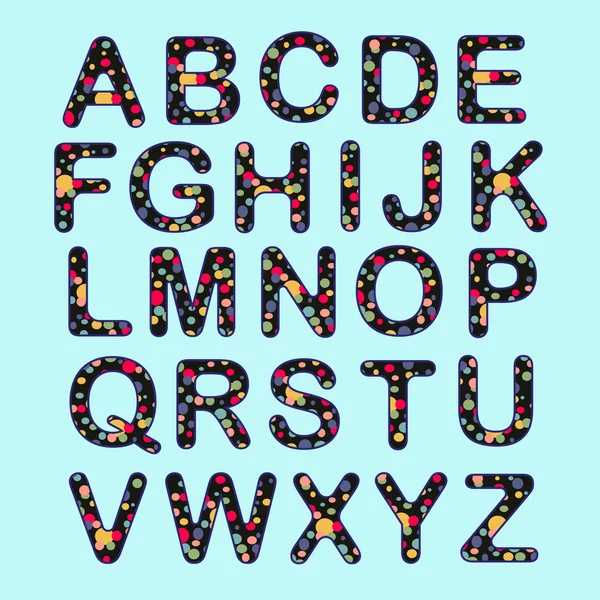 Alphabet Set von bunten Kreis — Stockvektor