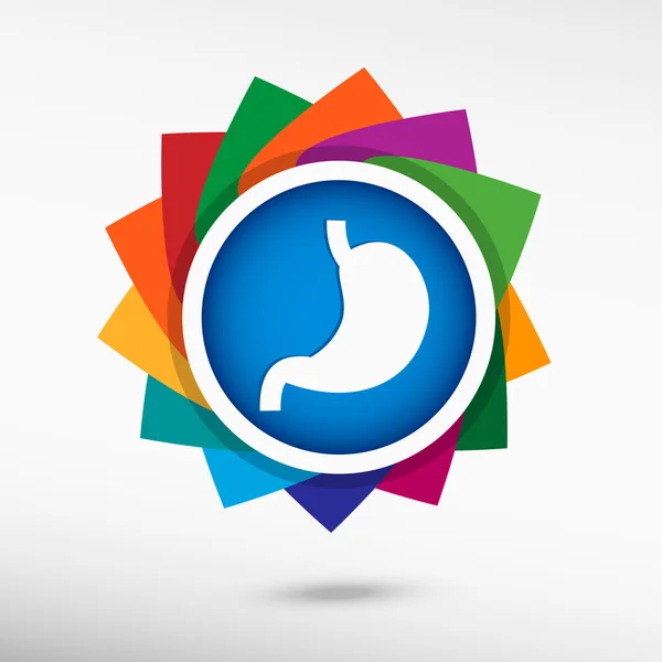 Mide simge renk simgesi, vektör çizim