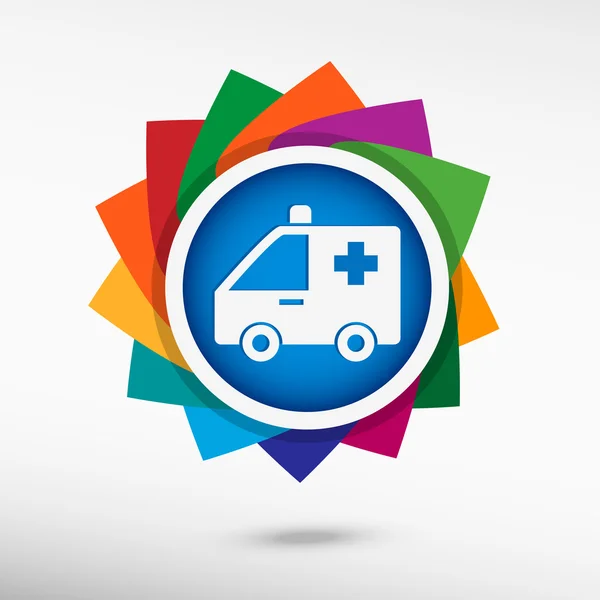 Icono de color de ambulancia, ilustración vectorial — Archivo Imágenes Vectoriales