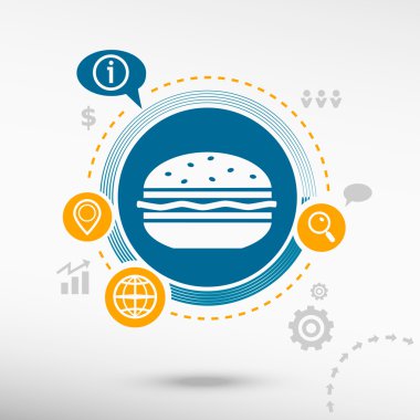 Hamburger ve yaratıcı tasarım öğeleri