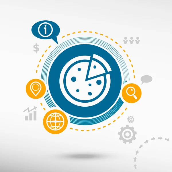 Pizza and creative design elements