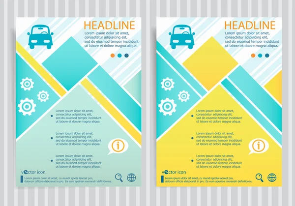 Simbolo dell'automobile sul vettore Brochure Flyer design Layout template . — Vettoriale Stock