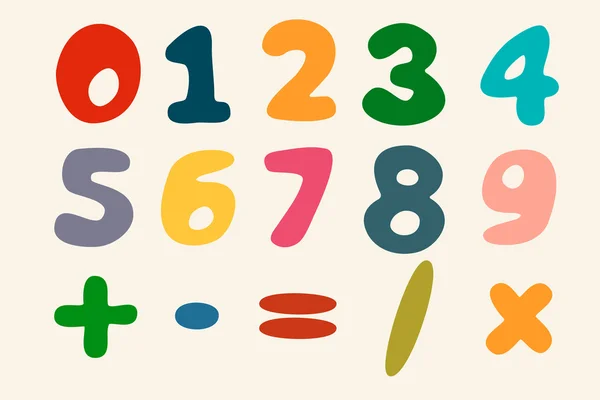 Colorful vector numbers set — Stock Vector