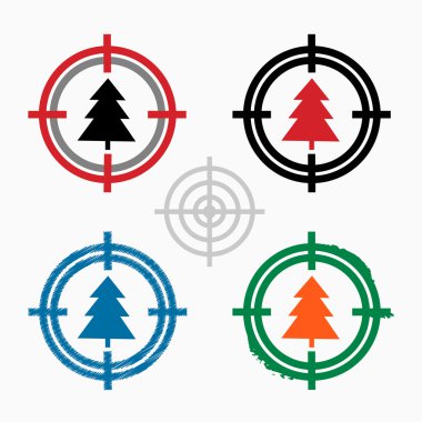 Hedef simgeleri arka plan üzerinde çeki düzen vermek