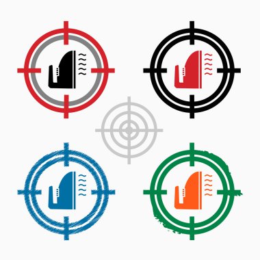 Hedef simgeleri arka plan üstünde kutsal kişilerin resmi yumuşatma
