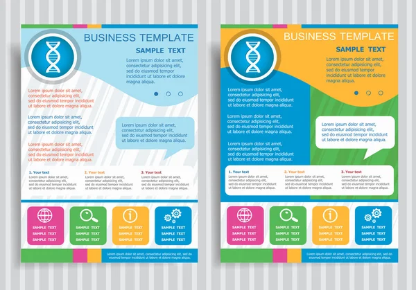 DNA sign on vector Brochure Flyer design Layout template