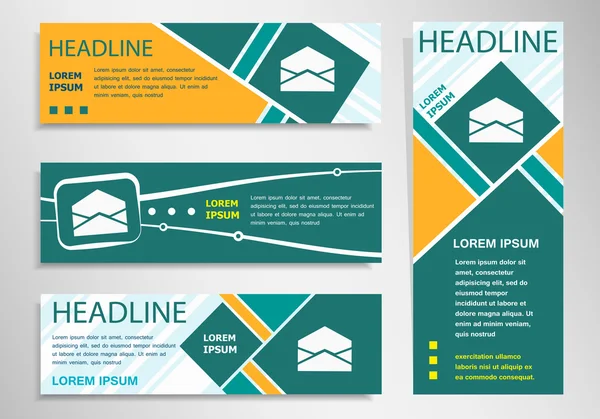 Yatay ve dikey indirim başlığı üzerinde açık zarf simgesi,
