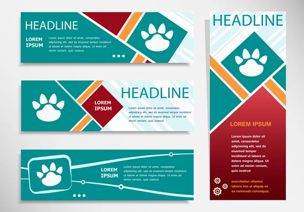 Pençe simgesini yatay ve dikey afiş.