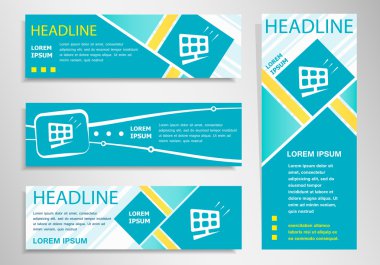 Güneş Paneli simgesini yatay ve dikey afiş