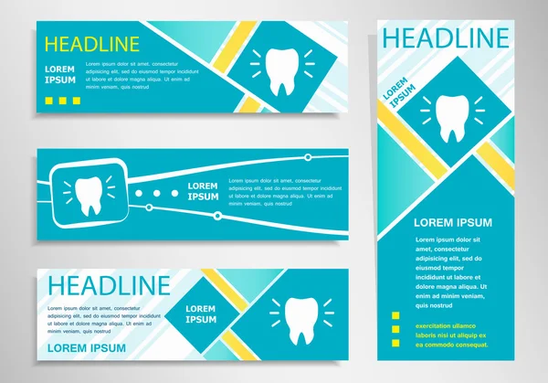 Dikey ve yatay banner simgesine diş