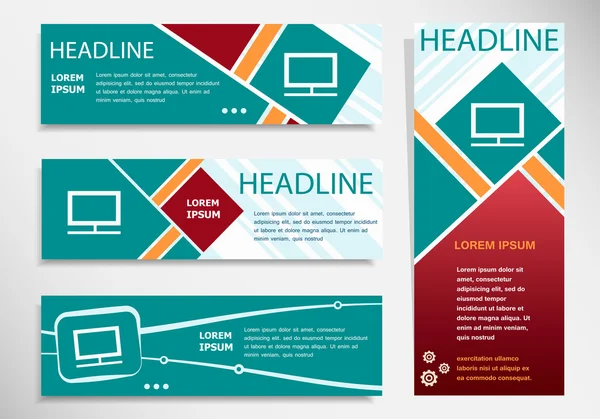 Monitör simgesini yatay ve dikey afiş