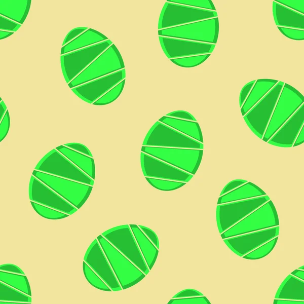 Зеленые нарезанные пасхальные яйца — стоковый вектор