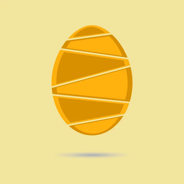 Huevo de Pascua rebanado de naranja — Vector de stock