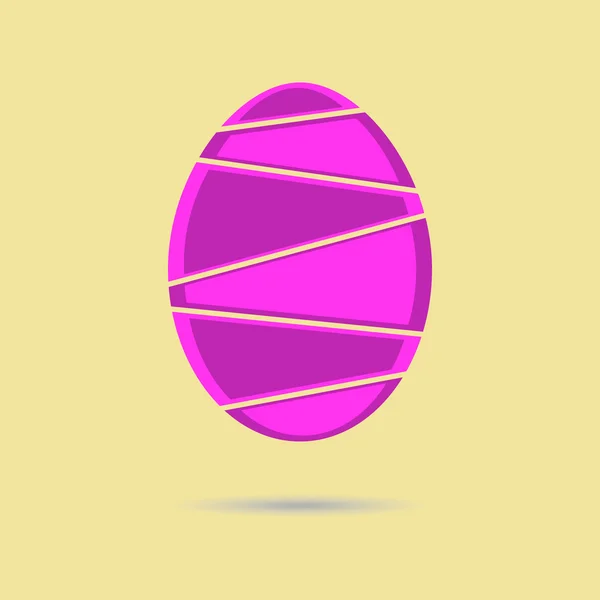 Huevo de Pascua en rodajas rosadas — Vector de stock