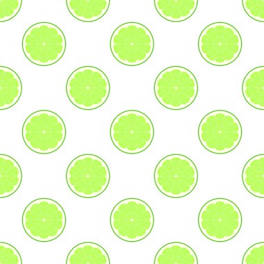 Beyaz arka plan seamless modeli kireç dilimleri