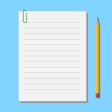 Yaprak kağıt Klipsli yakınındaki kalem