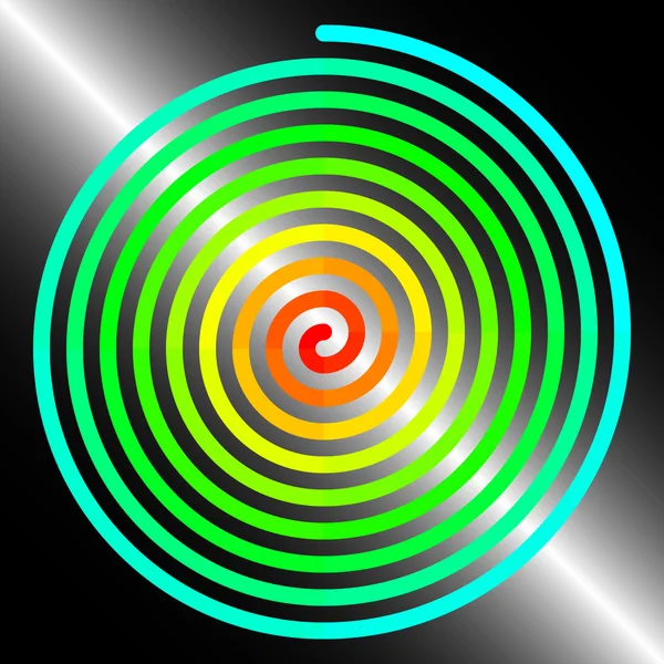 Gradiente abstracto espiral azul a rojo — Vector de stock