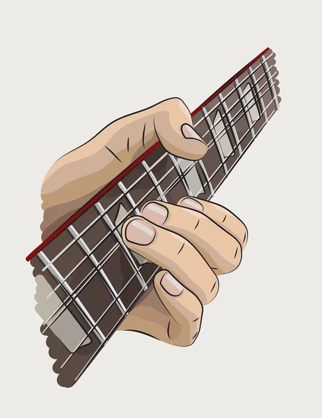 Hraní na kytaru barevné ilustrace Vektorová Grafika