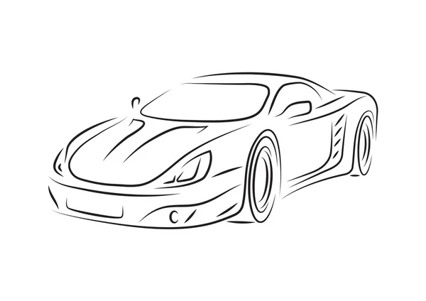 Ilustración de coches deportivos — Vector de stock
