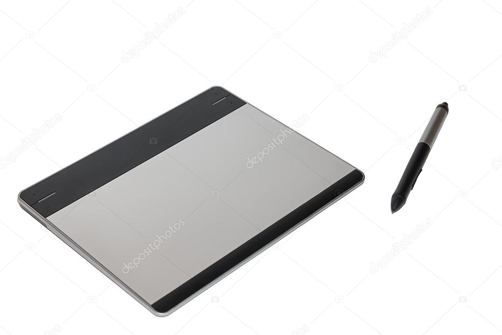 Graphic tablet with a feather 