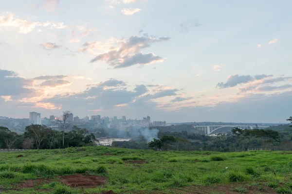 Foz Iguazu Brasil Julio 2016 Vista Del Puente Amistad Ponte — Foto de Stock