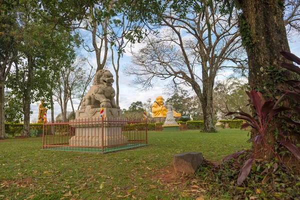 Foz Iguazu Brazil July 2016 Chinese Classical Buddah Stone Lions — Stock Photo, Image