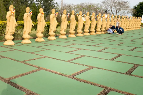 Foz Iguazu Brazil July 2016 Many Buddha Statues Perspective Buddhist — Stock Photo, Image