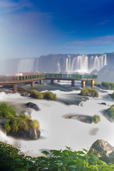 Widok na świat słynny Iguazu Falls Cataratas — Zdjęcie stockowe