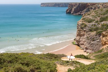 Portekiz Algarve bölgesinin Beliche beach. 