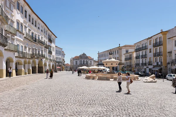 Praça do Giraldo em Évora em Portugal — Fotografia de Stock