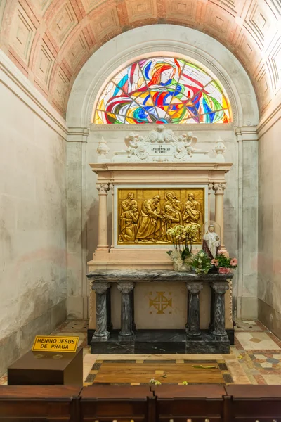 Stations of the cross (Via crucis) inside Sanctuary  of Fatima — Stock Photo, Image