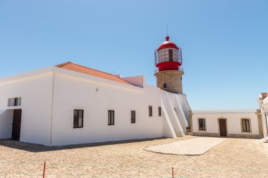 Deniz fenerinde Cabo Vicente yılında Portekiz Sagres şehir
