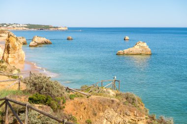 Rock ve Dona Ana plaj Portimao, Algarve, Portekiz