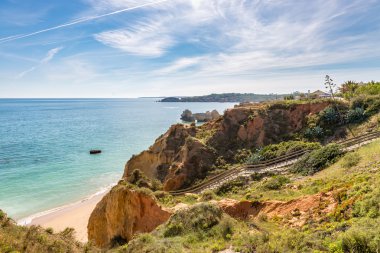 Rock ve Dona Ana plaj Portimao, Algarve, Portekiz