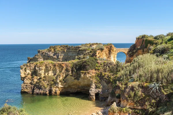 Пляж Батата, Лагуш, Алгарве, Португалия — стоковое фото