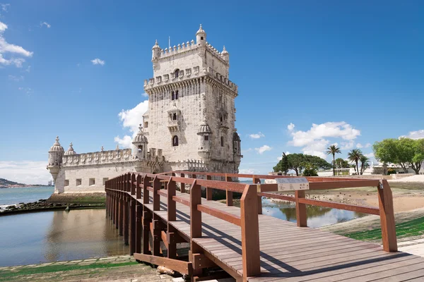 Torre Belem situada en el río Tajo, Lisboa, Portugal — Foto de Stock