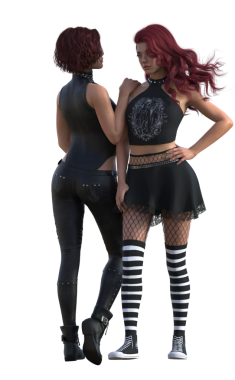 Punk rockçı kadın ikizler