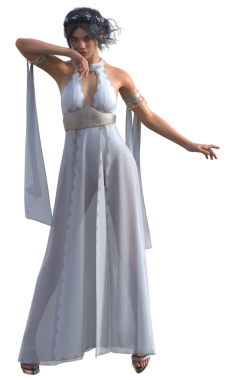 Beyaz elbiseli kraliyet prensesi