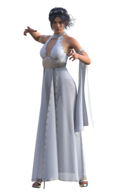 Beyaz elbiseli kraliyet prensesi