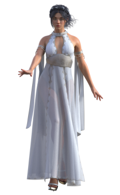 Beyaz elbiseli kraliyet prensesi