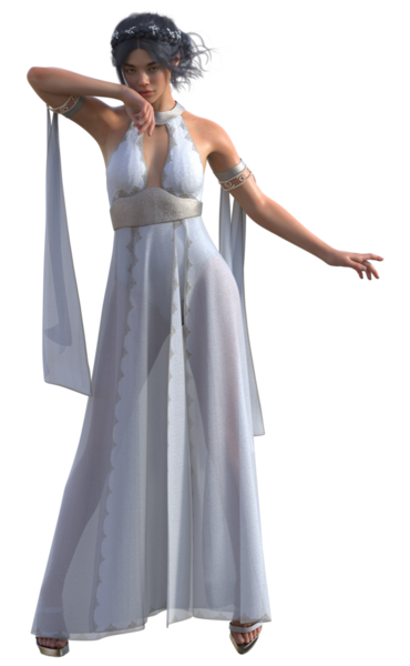 Beyaz elbiseli kraliyet prensesi