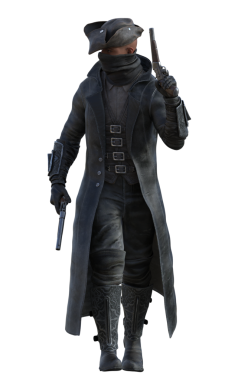 Silahlı bir korsan.