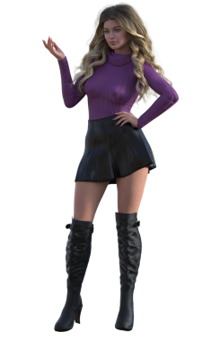 Sarışın moda karakteri poz veriyor